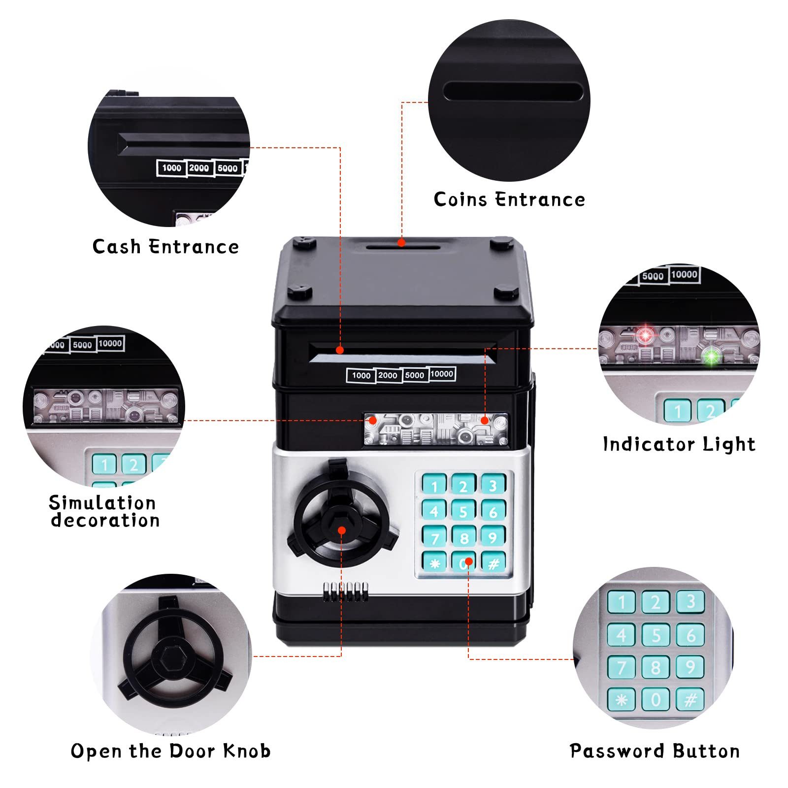 BlingBin Spardose Elektronische Sparschwein ATM Tresor Digitaler Geldautoma günstig online kaufen