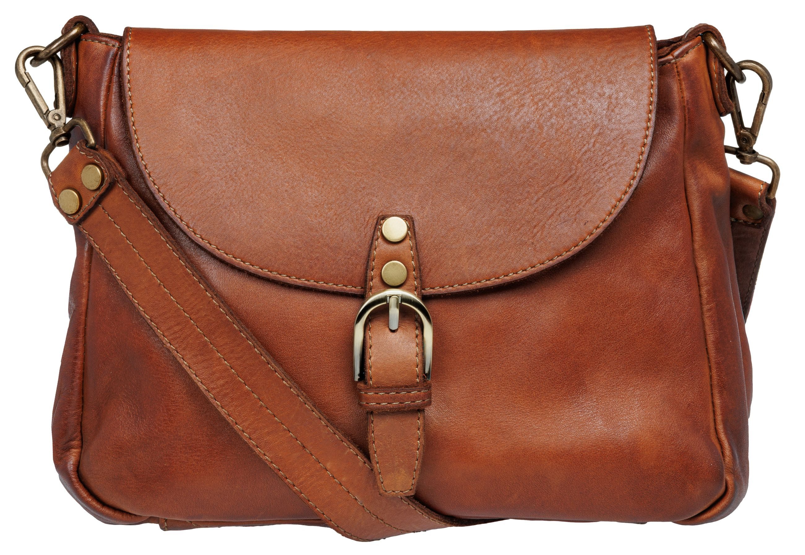 Caspar Umhängetasche Klassisch Vintage Leder Messenger günstig online kaufen