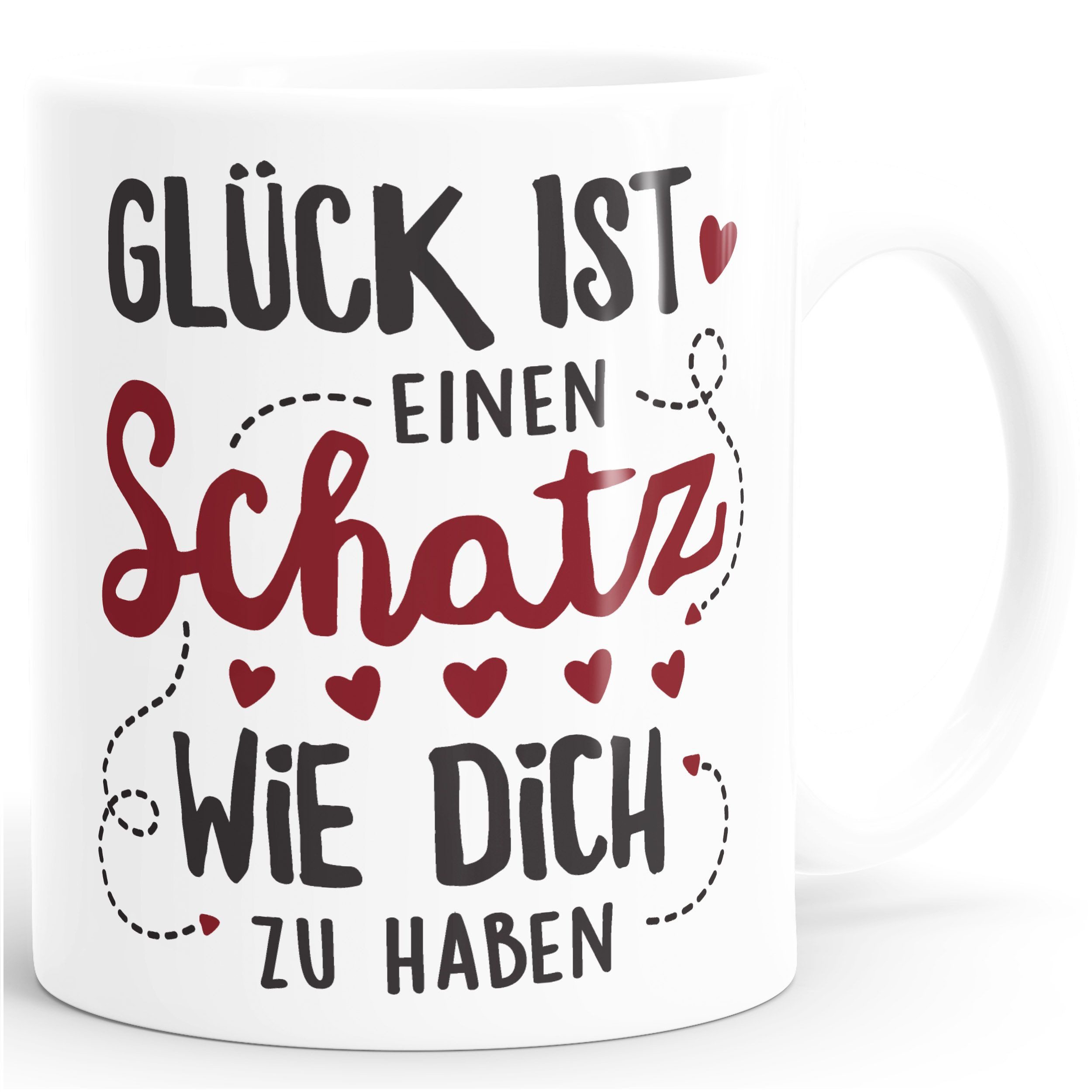 SpecialMe Tasse Kaffee-Tasse Glück ist einen Schatz wie dich zu haben Geschenk Liebe, Keramik
