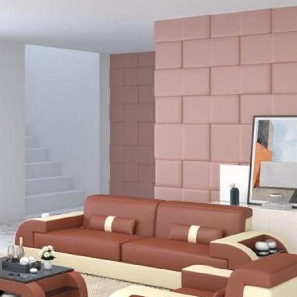 JVmoebel Sofa Sofa Couch Garnitur 3+3 Sitzer Garnituren Leder Couchen Polster Neu, Made in Europe