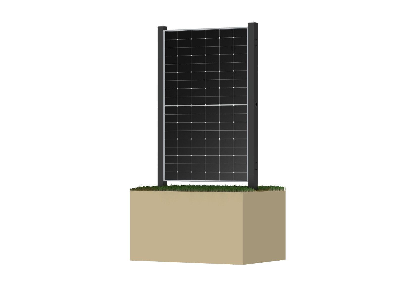 TZI-Power Solarzaun – PV-Aufständerung für den Garten, wahlweise mit oder ohne Modul