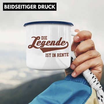 Trendation Thermotasse Trendation - Renter Emaille Tasse Ruhestand Geschenk Rente Mann Frau Lustig Renteneintritt Abschiedsgeschenk Rentnerin Sprüche