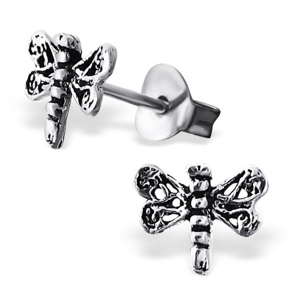 BUNGSA Ohrring-Set Ohrstecker Libelle aus 925 Silber Damen (1 Paar (2 Stück), 2-tlg), Ohrschmuck Ohrringe