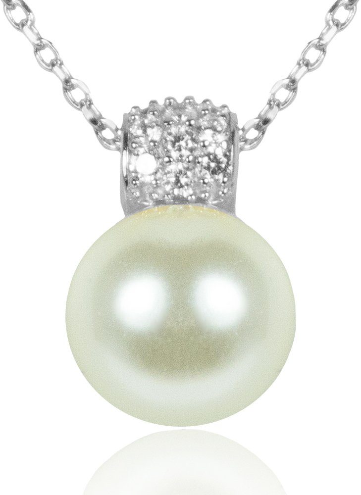 LUISIA® Kette mit Anhänger LUISIA Filigrane Damen Halskette mit Perlen-Anhäng