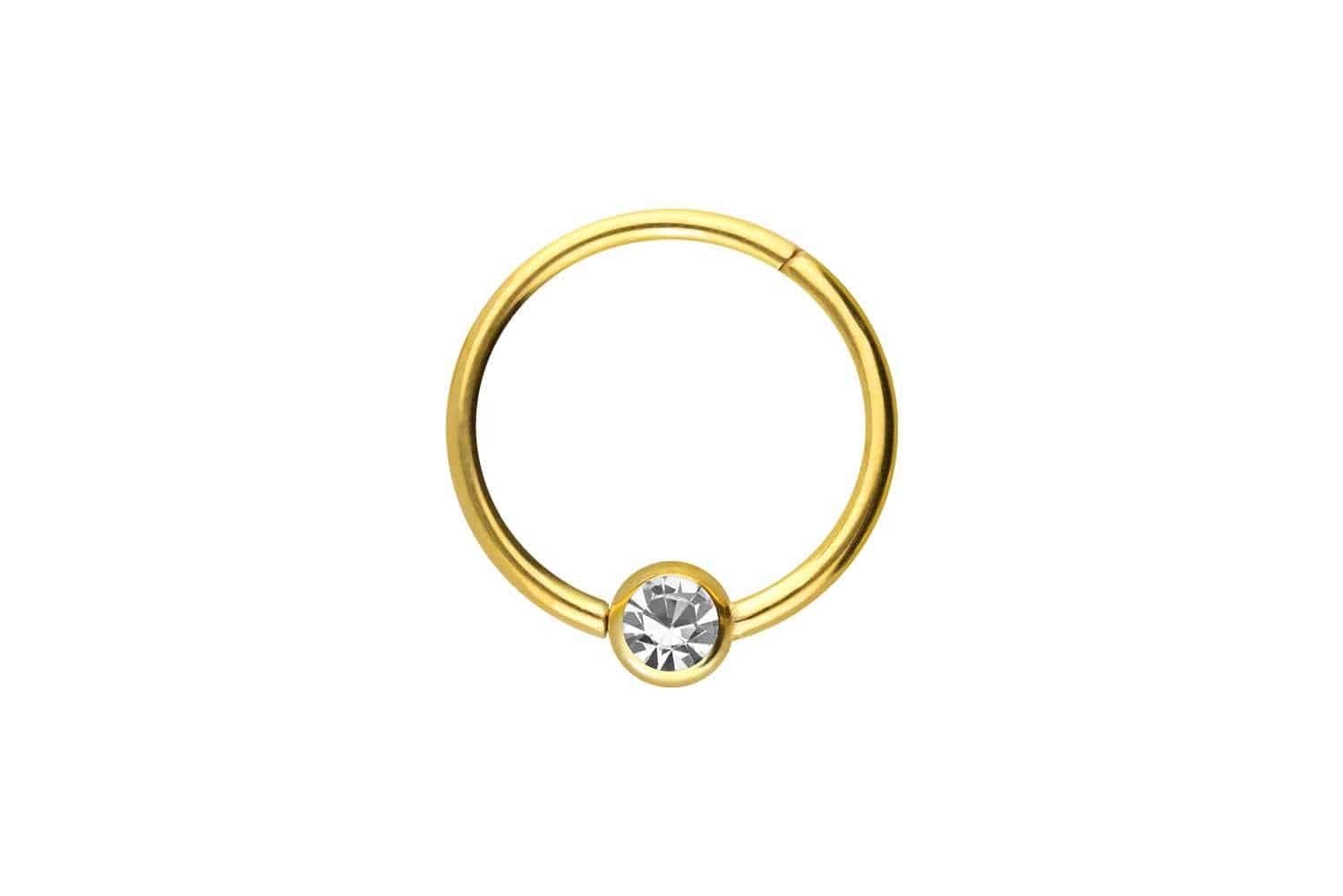 PIERCINGLINE Nasenpiercing Chirurgenstahl Segmentring Clicker KRISTALL günstig online kaufen
