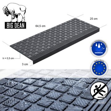 Stufenmatte 3x Gummi 65x25cm Treppenstufen Außen Antirutschmatten Made in EU, BigDean