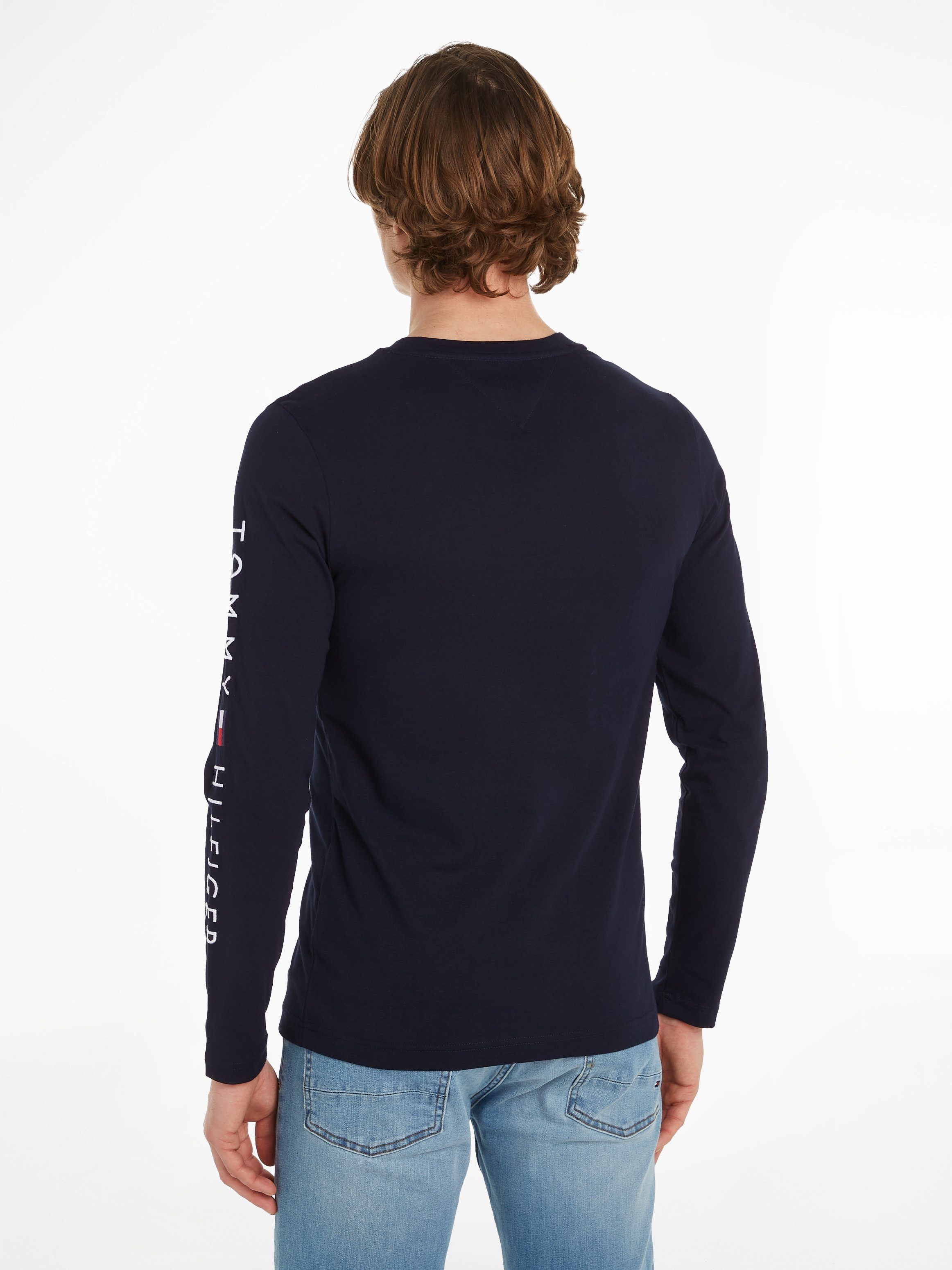 Tommy Hilfiger LONG sky SLEEVE LOGO desert TOMMY Longsleeve mit TEE Logodruck