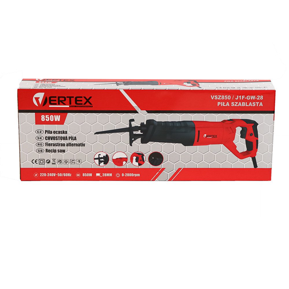 VERTEX Säbelsäge Säbelsäge VERTEX VSZ850 850W 115mm Schnittiefe mit Zubehör
