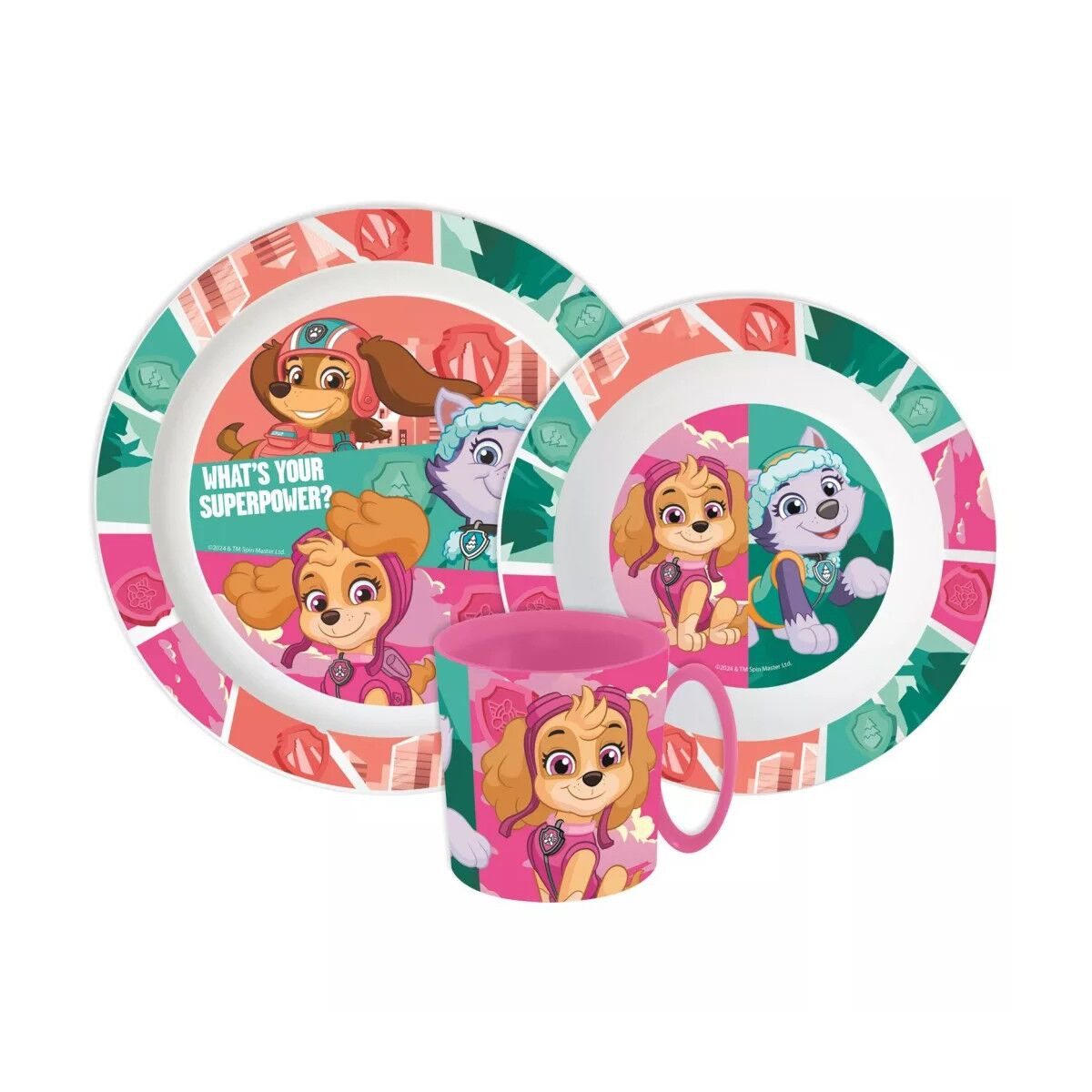 PAW PATROL Kindergeschirr-Set Paw Patrol Superpowers Essgeschirr, -Set