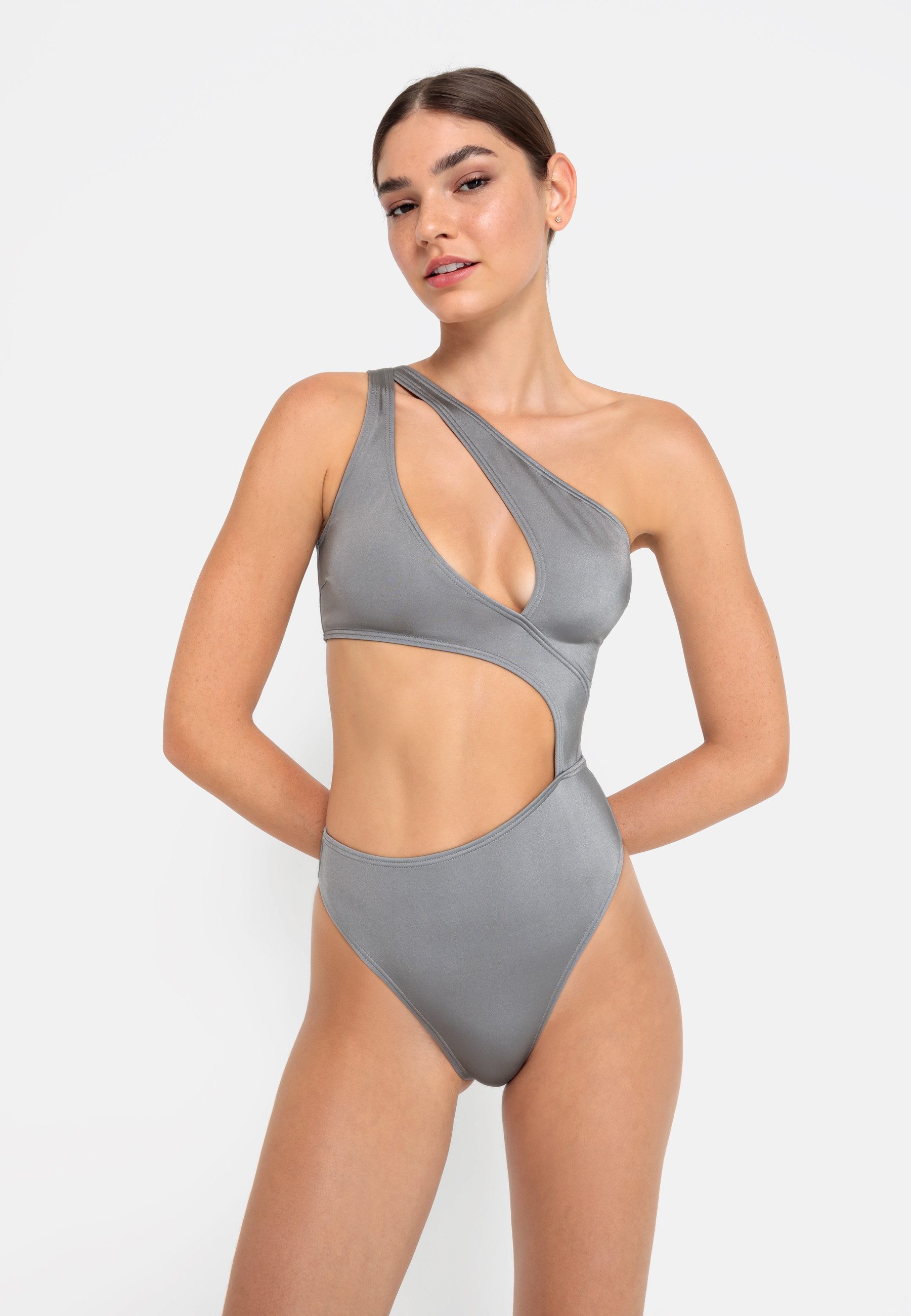 LSCN by LASCANA Monokini Nele mit glänzender Beschichtung