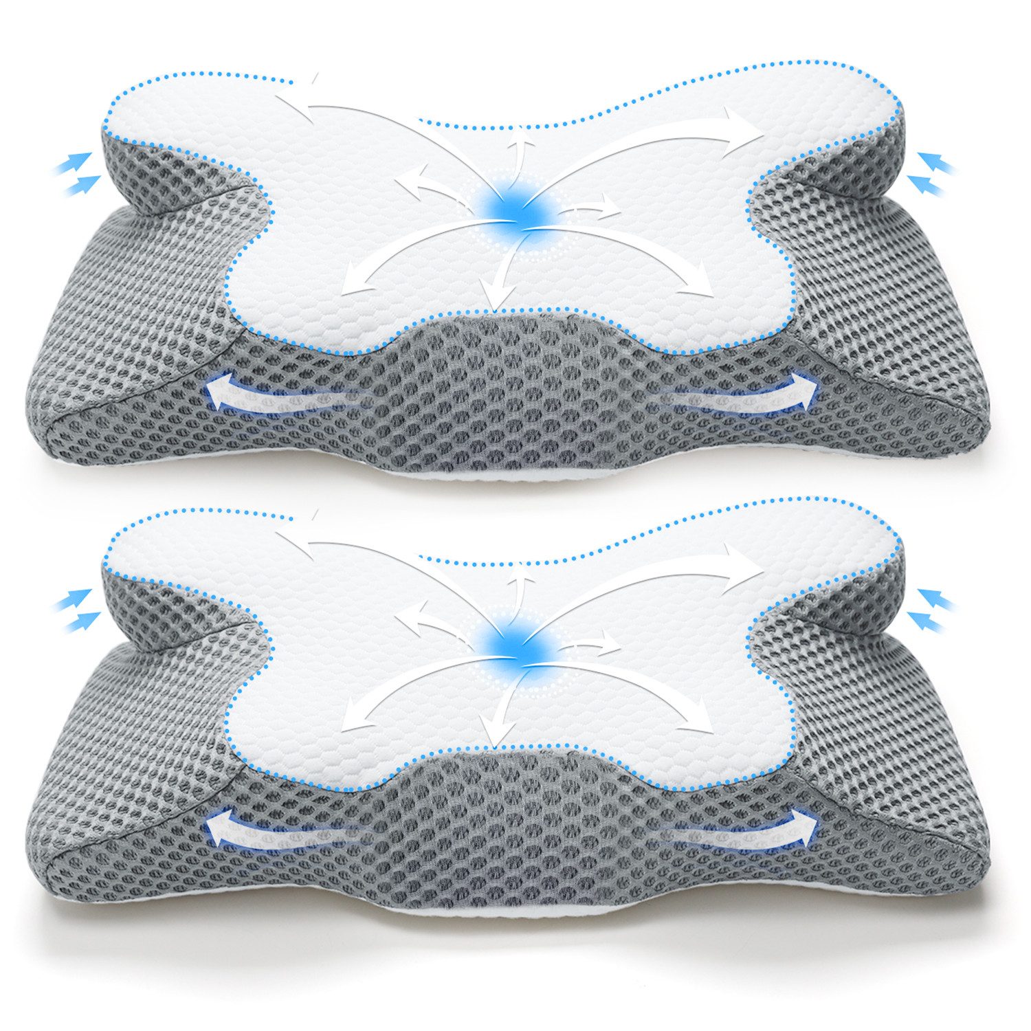 Simloveve Nackenstützkissen Orthopädisches Kissen Memory Foam günstig online kaufen