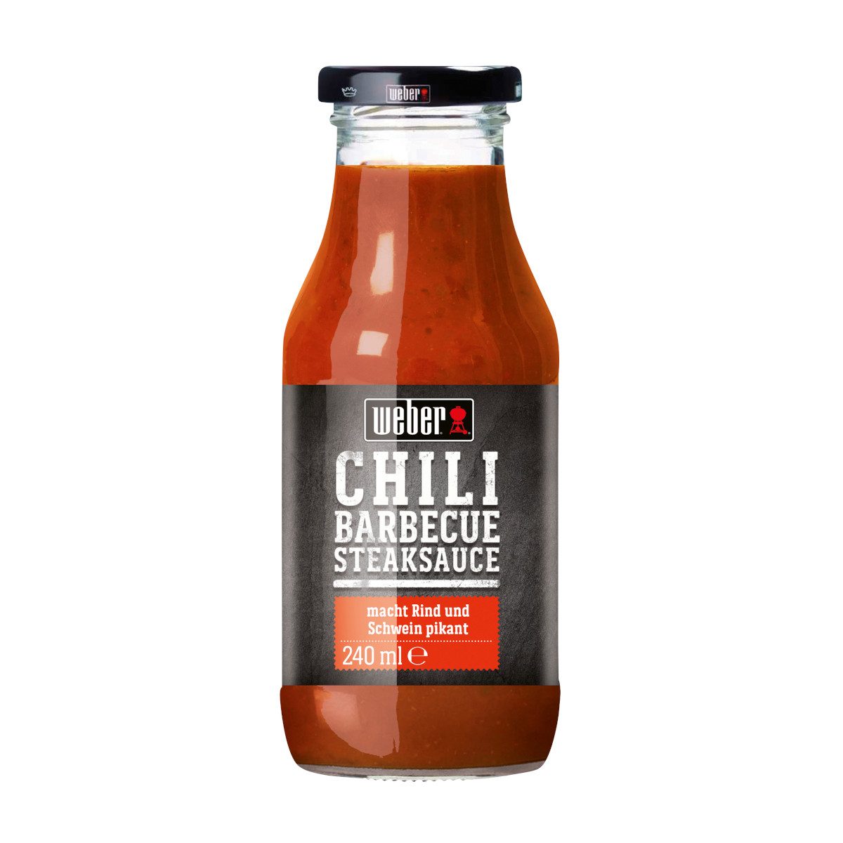 HELA Saucen, Weber Chili Barbecue Steaksauce macht Rind & Schwein pikant 240ml
