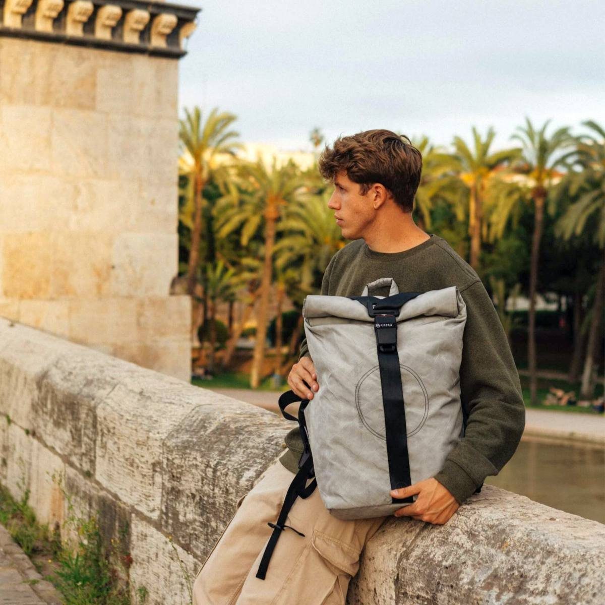 Airpaq Rucksack Airpaq Rucksack Rolltop BIQ Grau / Grey 2.0 günstig online kaufen