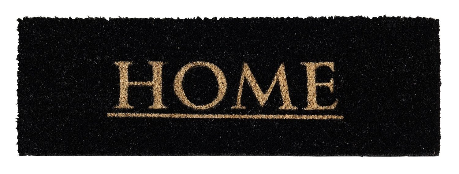 HAMAT Fußmatte HOME, Schwarz, 75 x 26 cm, Schriftzug, Kokos, rechteckig