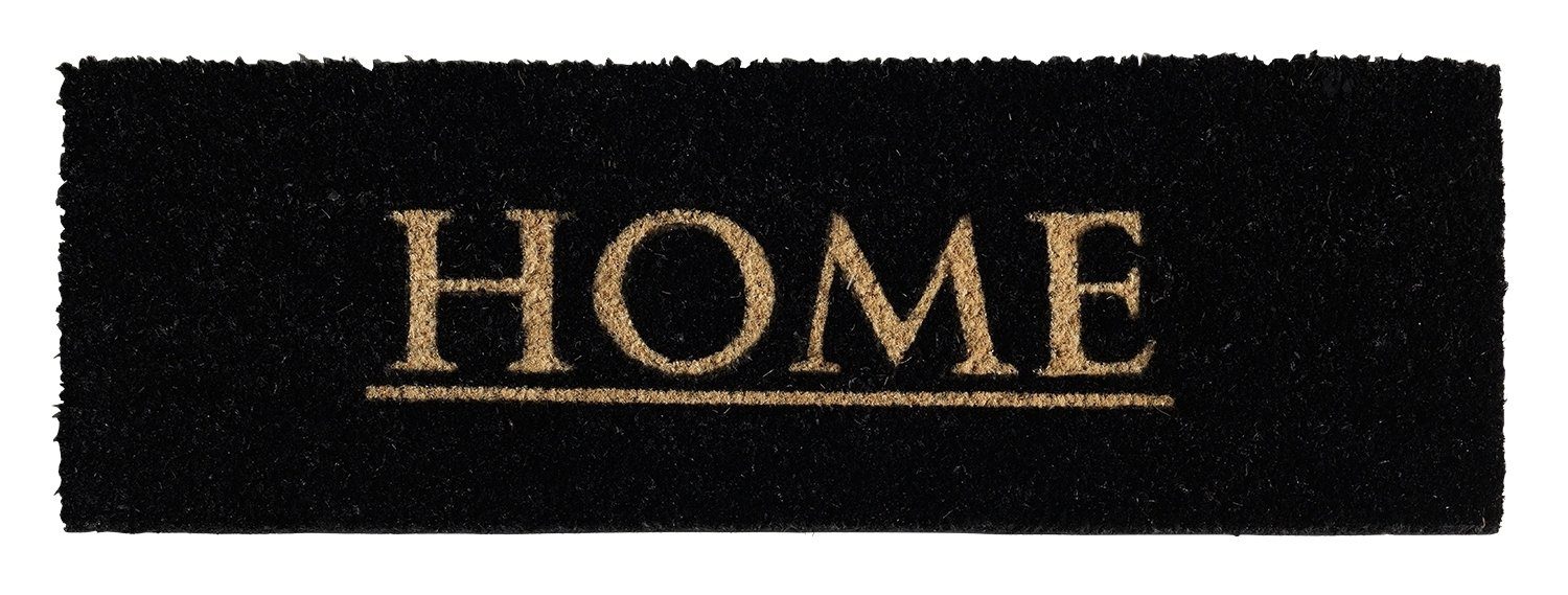 Fußmatte HOME, Schwarz, 75 x 26 cm, Schriftzug, Kokos, HAMAT, rechteckig