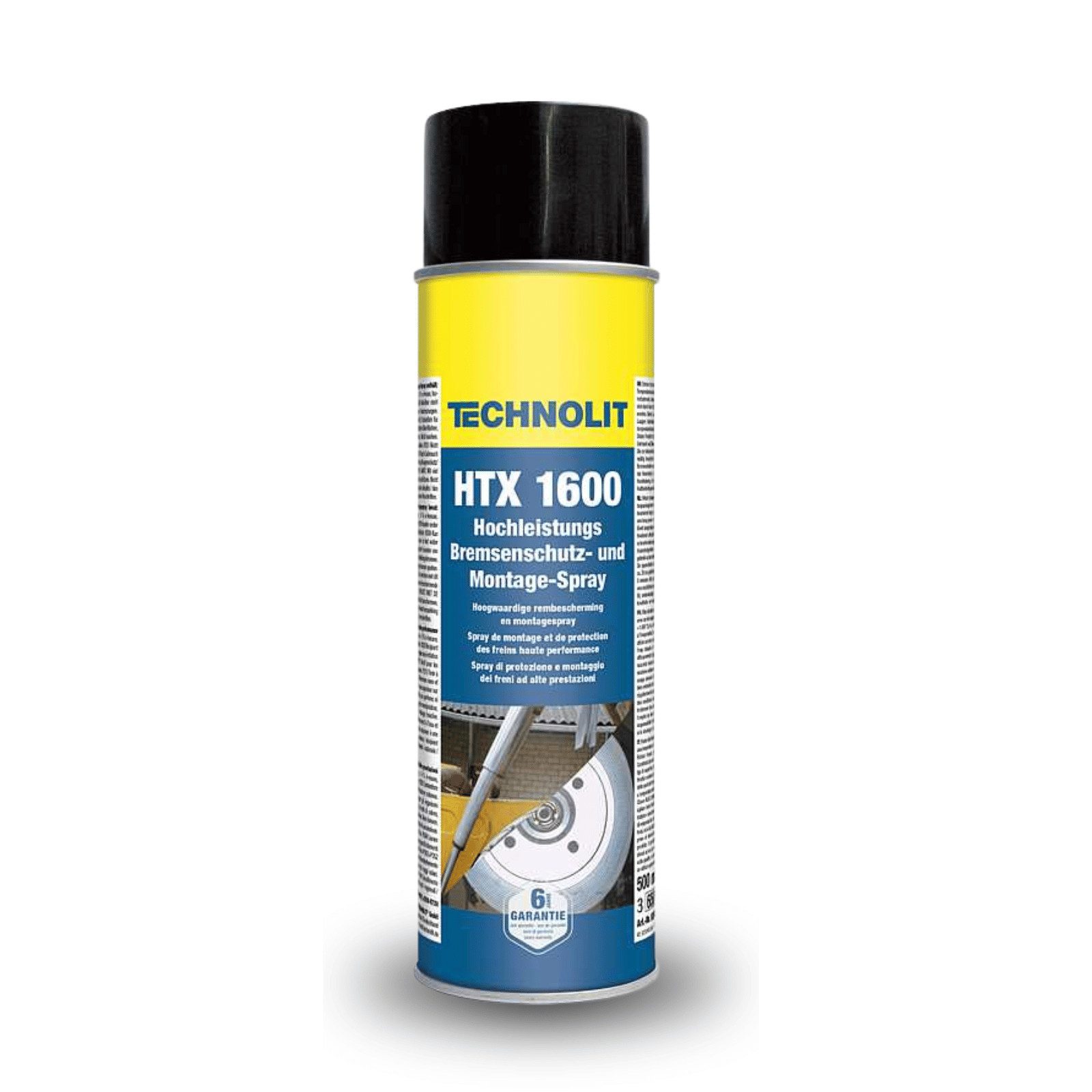 TECHNOLIT® Schmierfett HTX 1600 Hochleistungs Bremsenschutz- & Montage-Spray 500 ml, 500 ml, (Korrosionsschutz für Bremsen, Schrauben und Auspuffanlagen), Keramik-Trennspray bis 1600°C