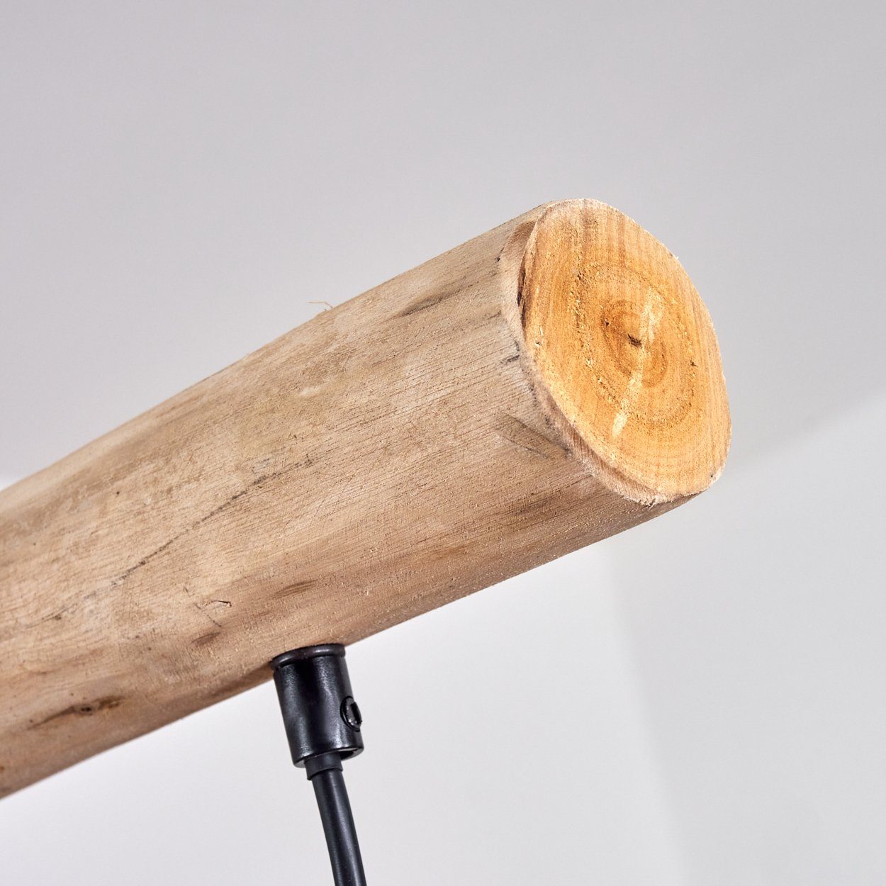 Holzstab ohne in Metall/Holz Pendelleuchte mit Schirmen Leuchtmittel, Gitter-Optik, und »Moscuzzano« aus hofstein in Schwarz/Natur, Hängelampe E27