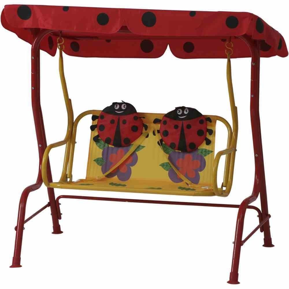 GAUTZSCH Hollywoodschaukel in rot, gelb - 75x118x115 (BxHxT)