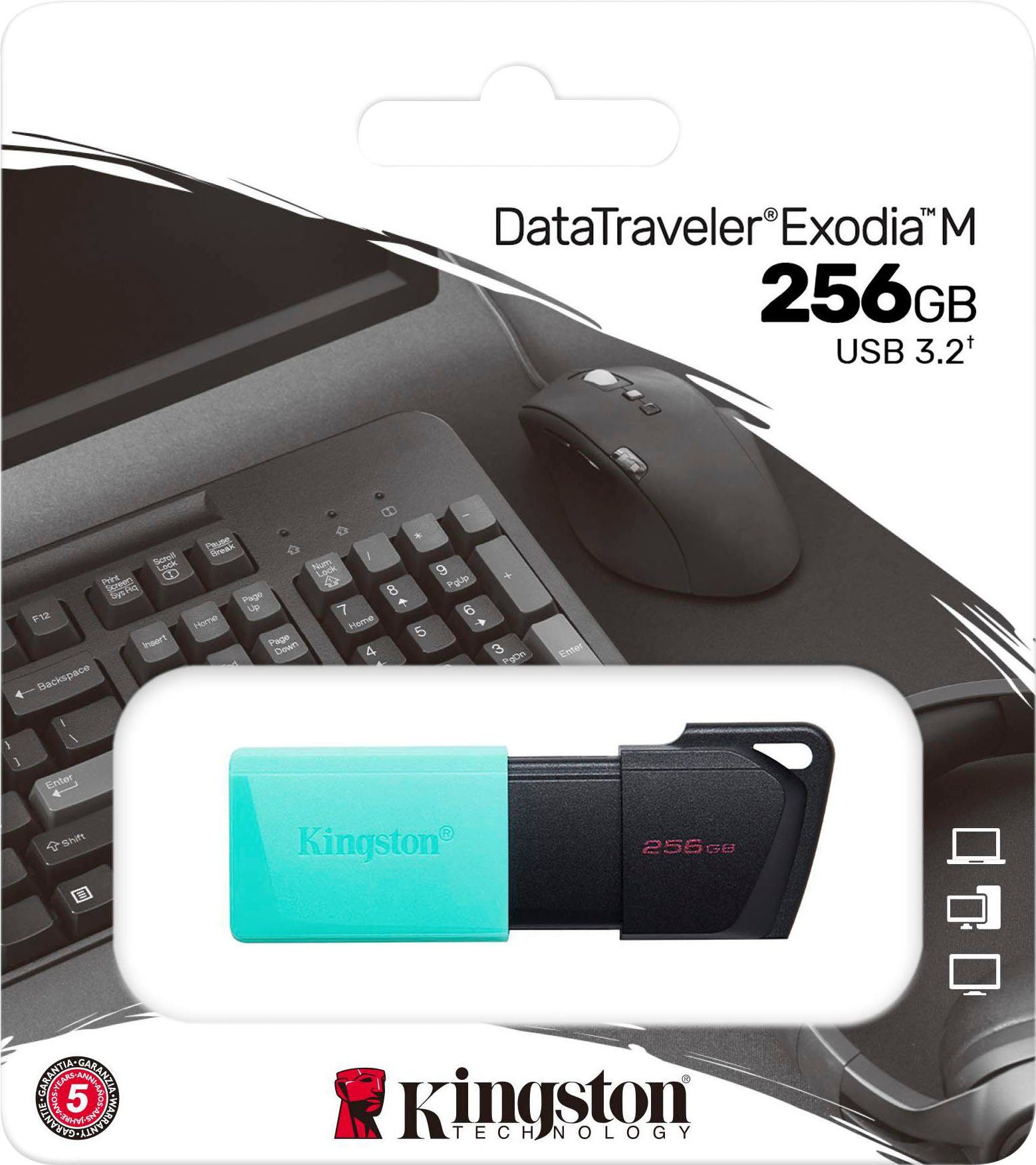 Kingston DATATRAVELER® EXODIA™ M 256GB USB-Stick (USB 3.2)