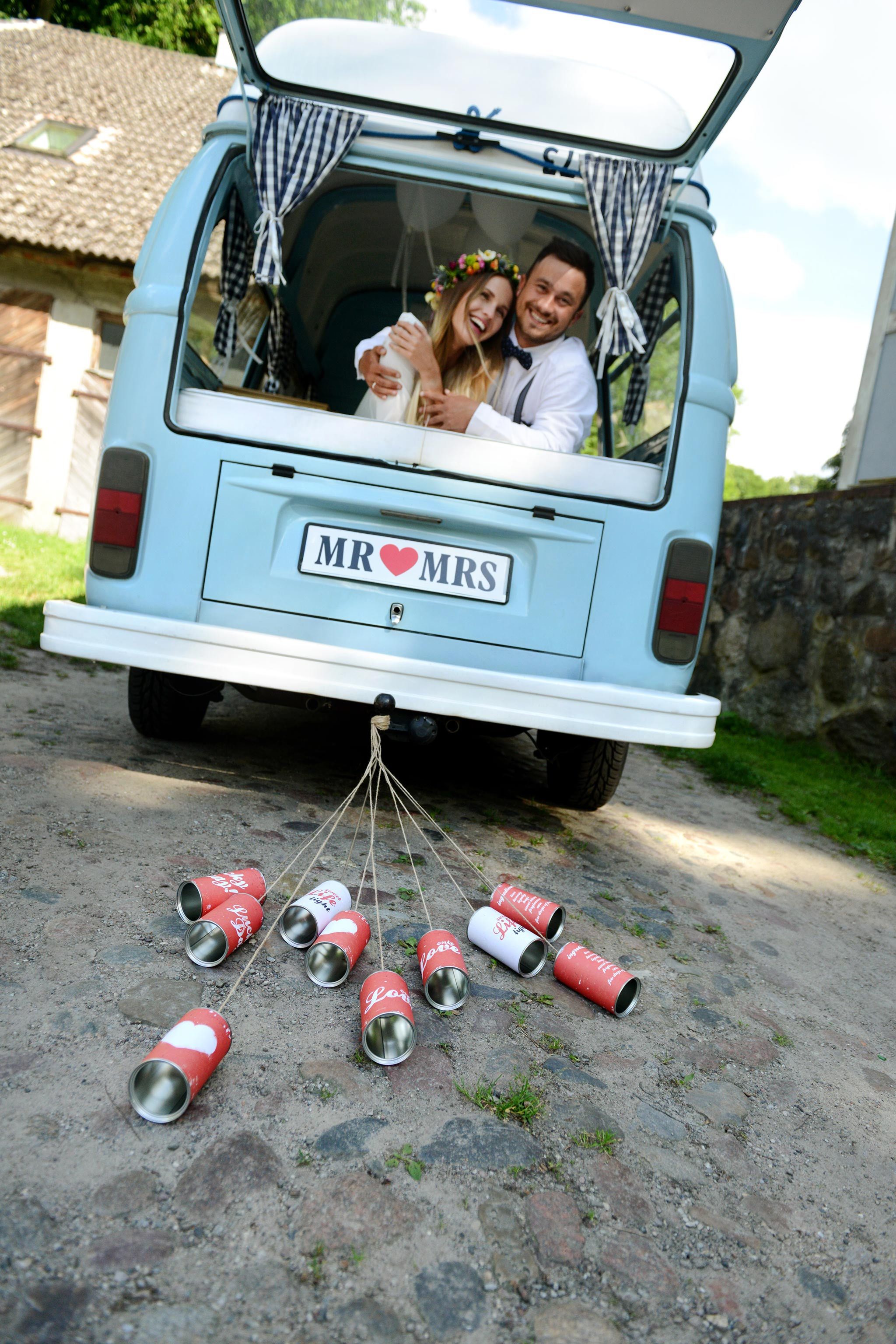 partydeco Dekohänger, Metalldosen für Hochzeitsauto günstig online kaufen