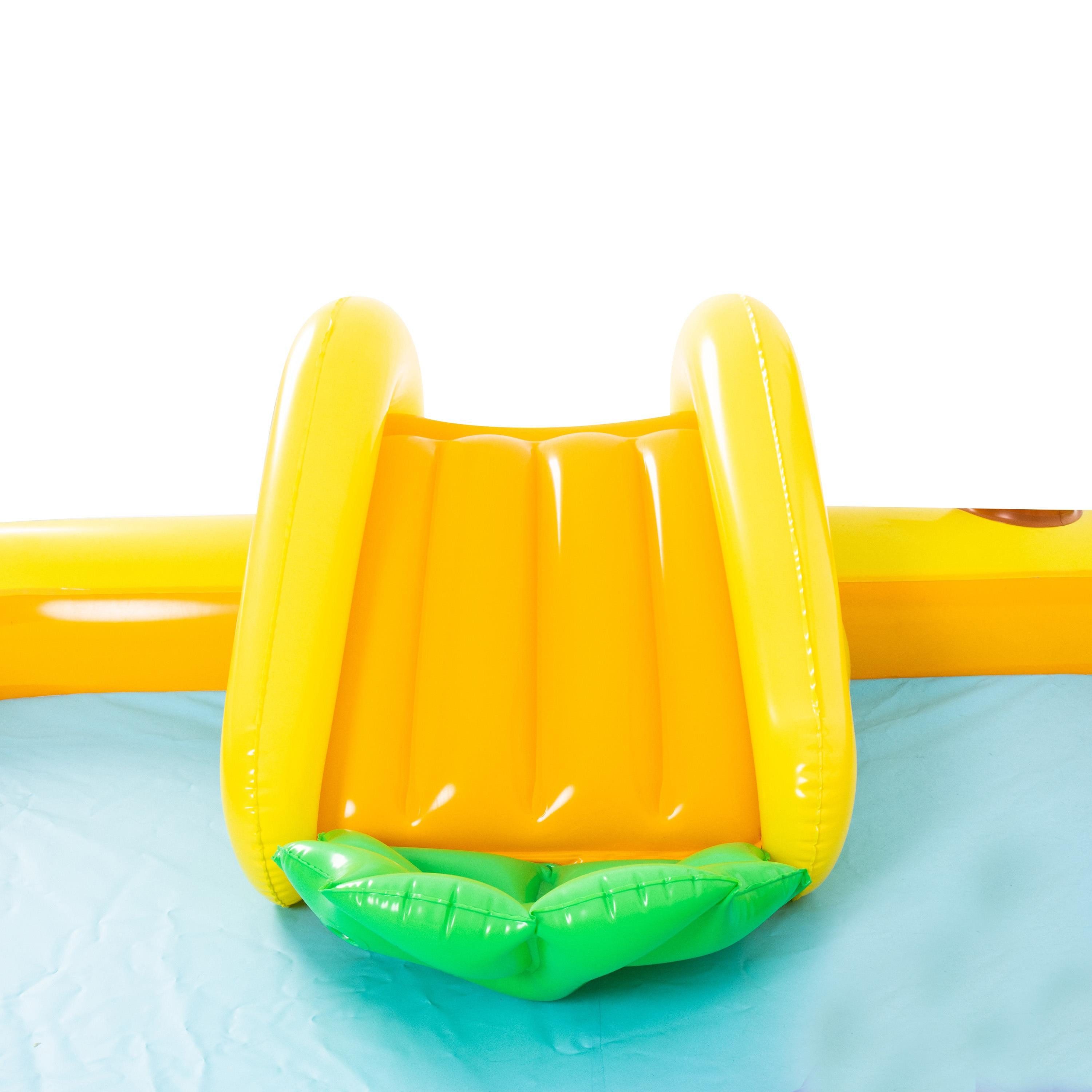 SunClub Planschbecken Kinderpool 214x167x85 cm, (Packung, 1-tlg), 214x167x85 cm mit Rutsche