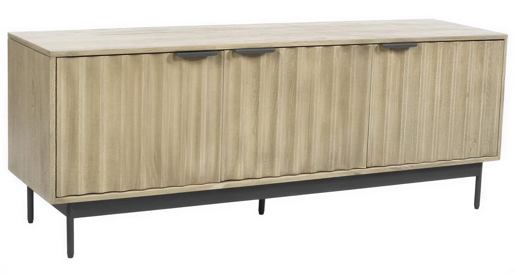 WOLF MÖBEL Sideboard (145 x 40 x 55), CURVE Lowboard mit 3 Türen