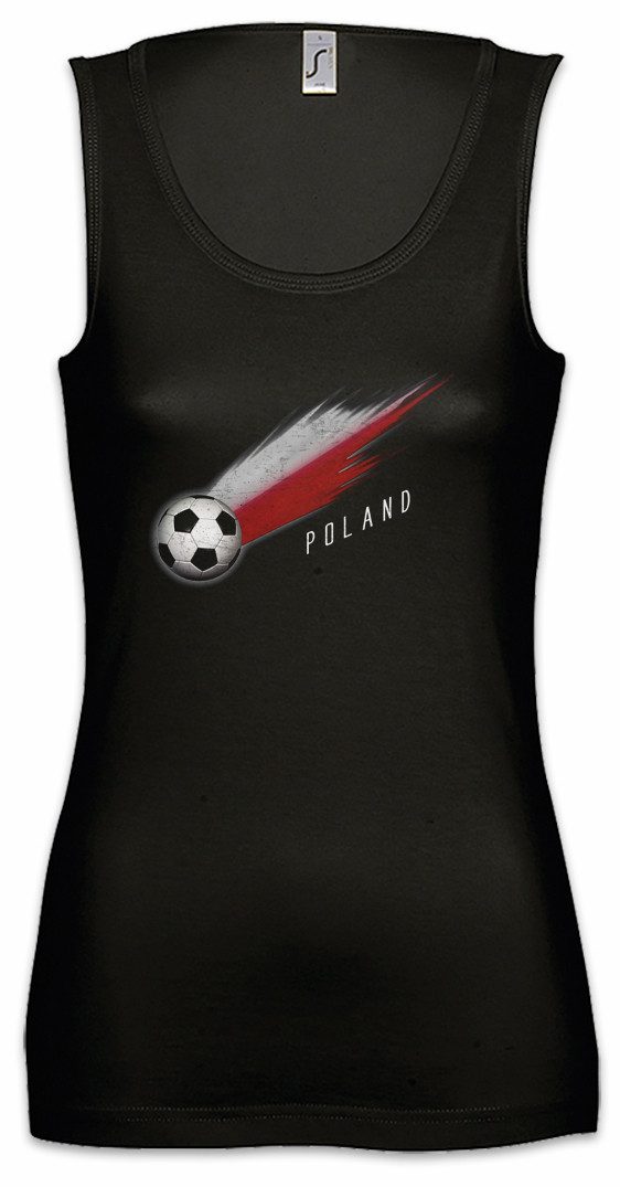 Urban Backwoods Tanktop Poland Football Comet I Ärmelloses Damen T-Shirt Polen Polnisch Polish Fußball Fussball Komet