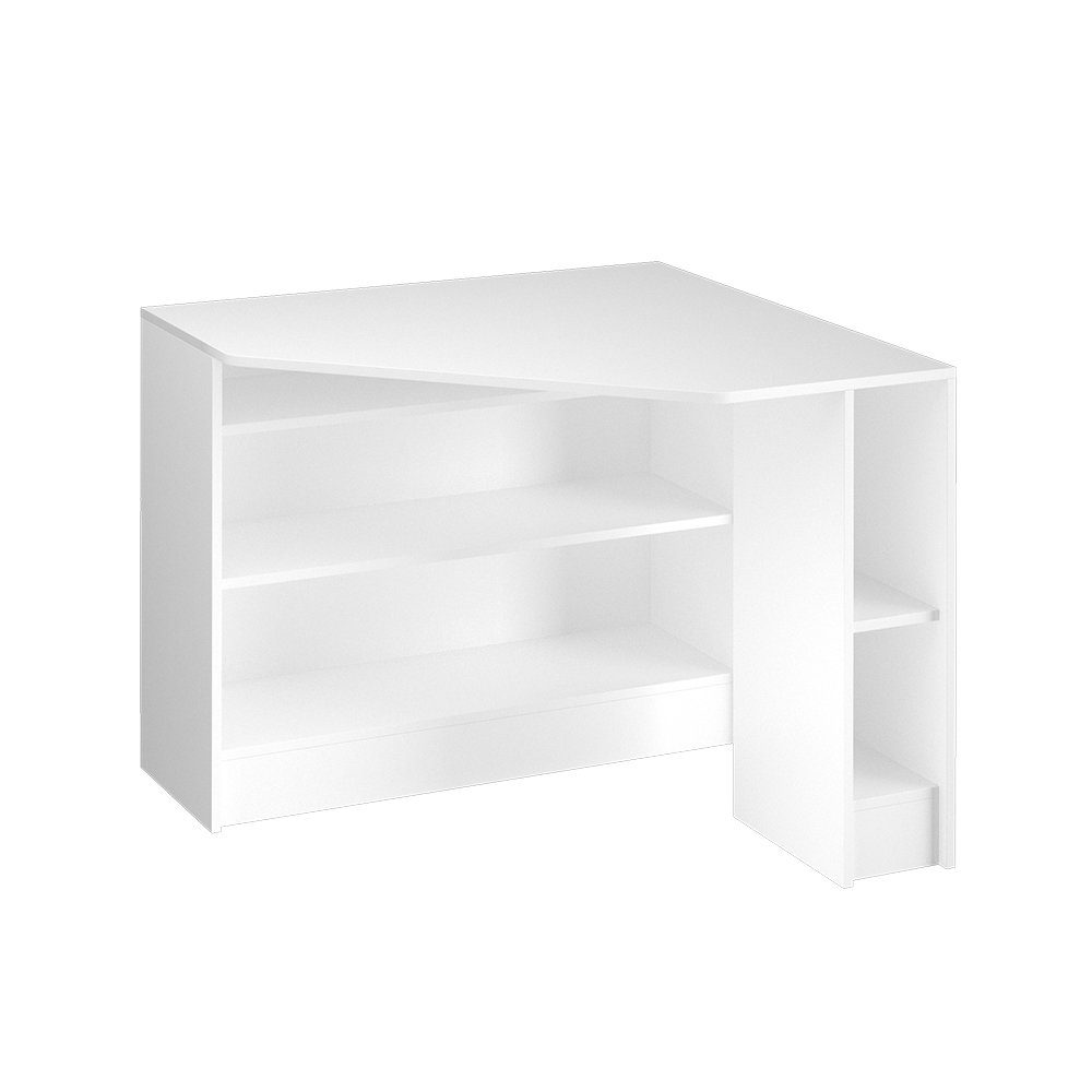 Vicco Eckschreibtisch Alvaro, Weiß, 94 x 94 cm