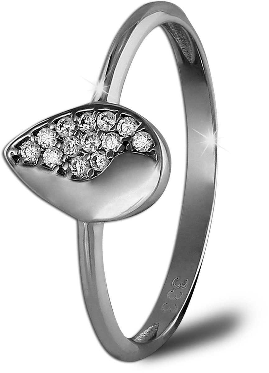 GoldDream Goldring GDR506JX GoldDream Weißgold Damenring Blatt 8Kt (Fingerring), Damen Ring Blatt aus 333 Weißgold - 8 Karat, Farbe: silber, weiß