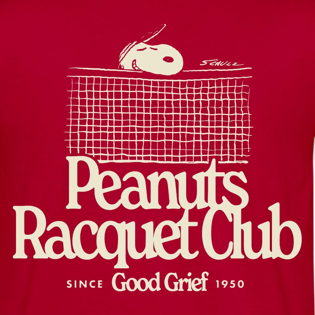 Spreadshirt T-Shirt Peanuts Racquet Club Mit Snoopy Hell Männer T-Shirt (1-tlg)