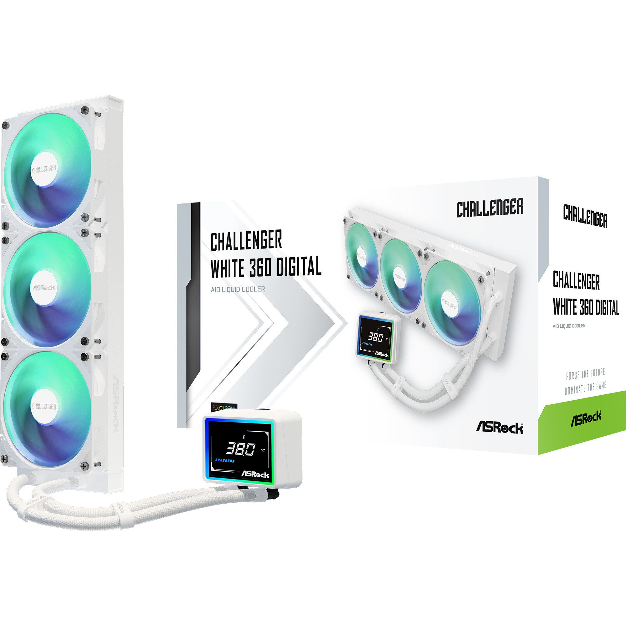 Asrock CPU Kühler ASRock Challenger White 360 Digital, Wasserkühlung