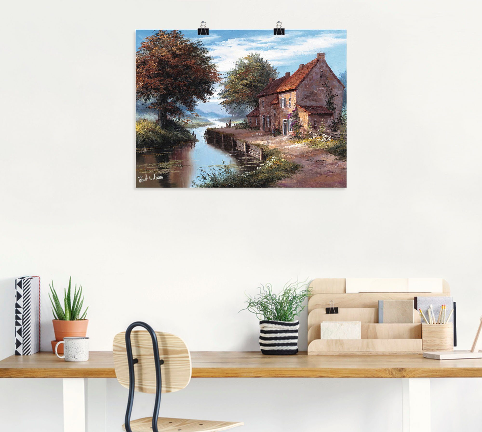 Artland Wandbild Früher Morgen, Gewässer (1 St), als Leinwandbild, Poster in verschied. Größen