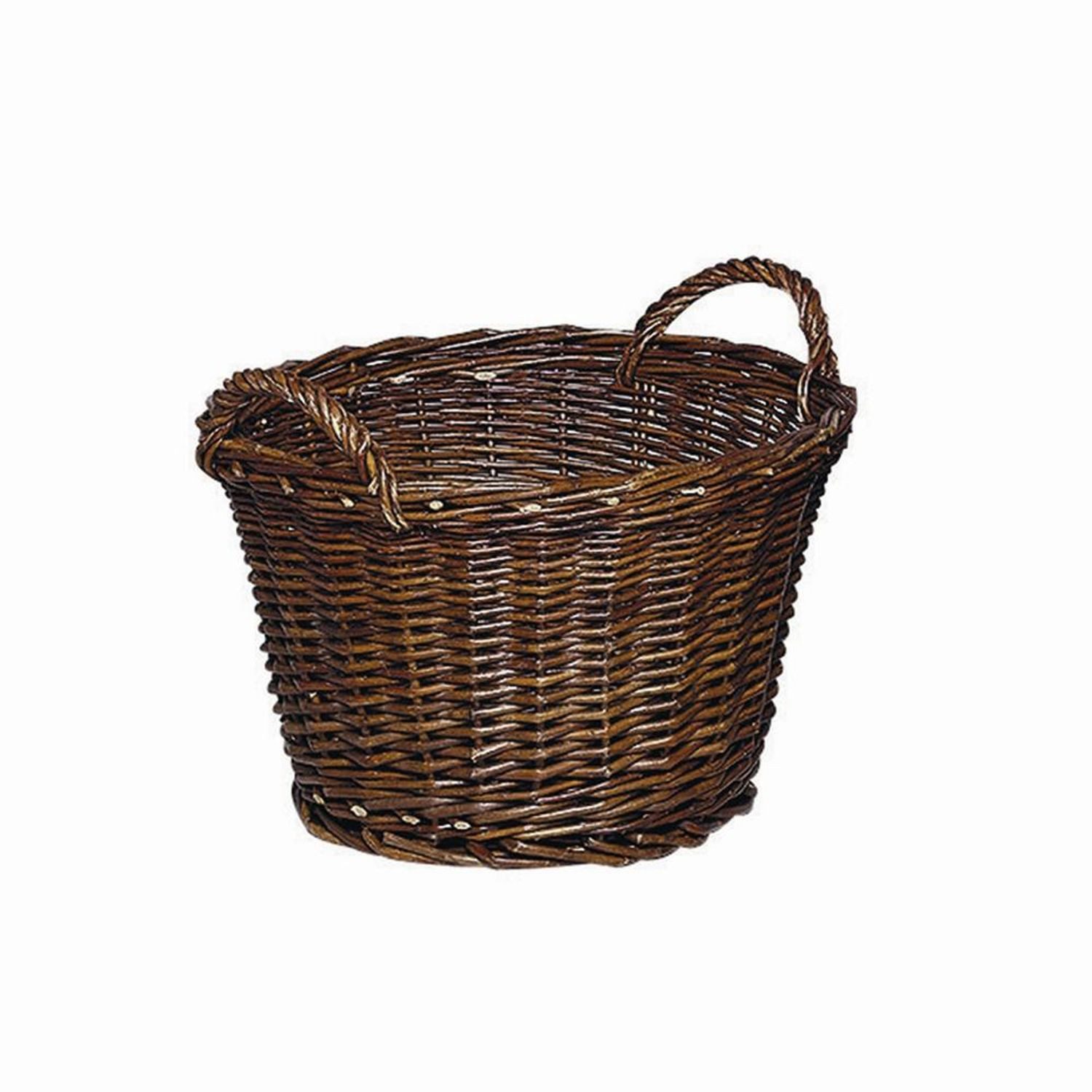 Gartensack Ernte- und Kartoffelkorb 60cm rund, aus Weide geflochte mit 2 Griffen