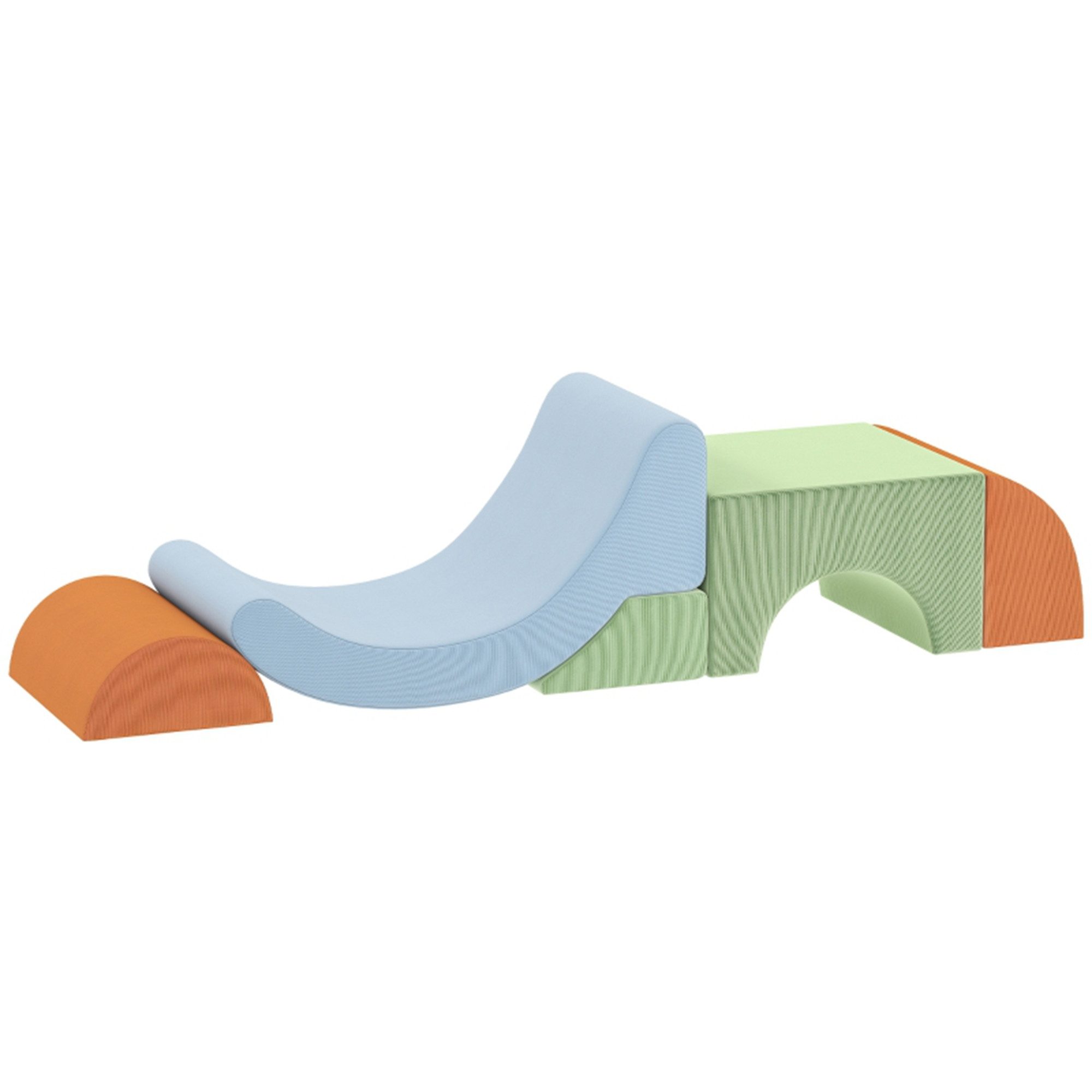 MC Star 5-teiliges Softbaustein-Set für Kleinkinder, zum Klettern, Krabbeln Spielbauklötze, (leichtes Gewicht, Cord, Schaumstoff, Bunt, 5 St)