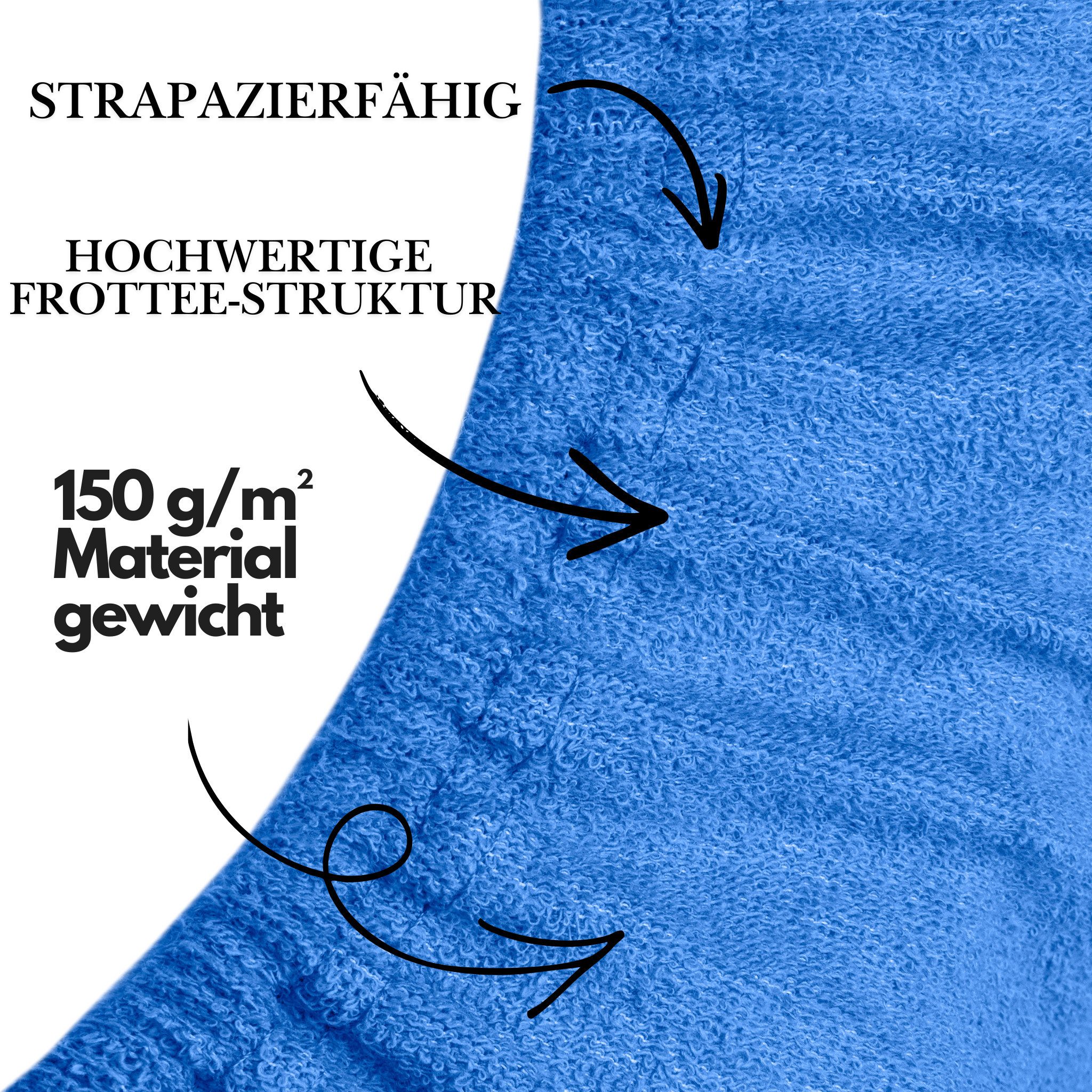 DH DEIN . HAUS Spannbettlaken Frottee SOFT, Baumwolle, Gummizug: rundum, (1 Stück), weich saugfähig atmungsaktiv Rundumgummi formstabil bis 20 cm – Bild 4 von 5