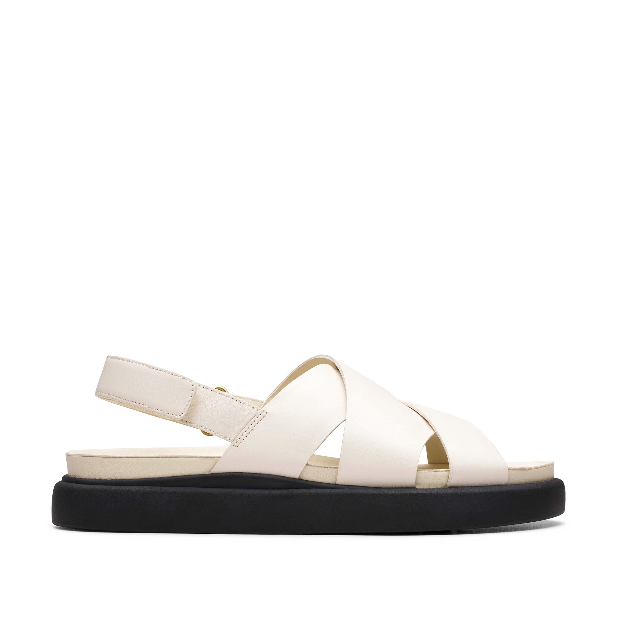 Clarks Clarks 26181257 4 Aristella Sun, Sandaletten, Weiß (Creme), Damen Sandalette