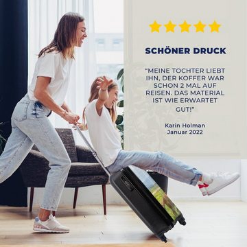 MuchoWow Handgepäckkoffer Pferde - Fohlen - Gebirge, 4 Rollen, Reisetasche mit rollen, Handgepäck für Ferien, Trolley, Reisekoffer