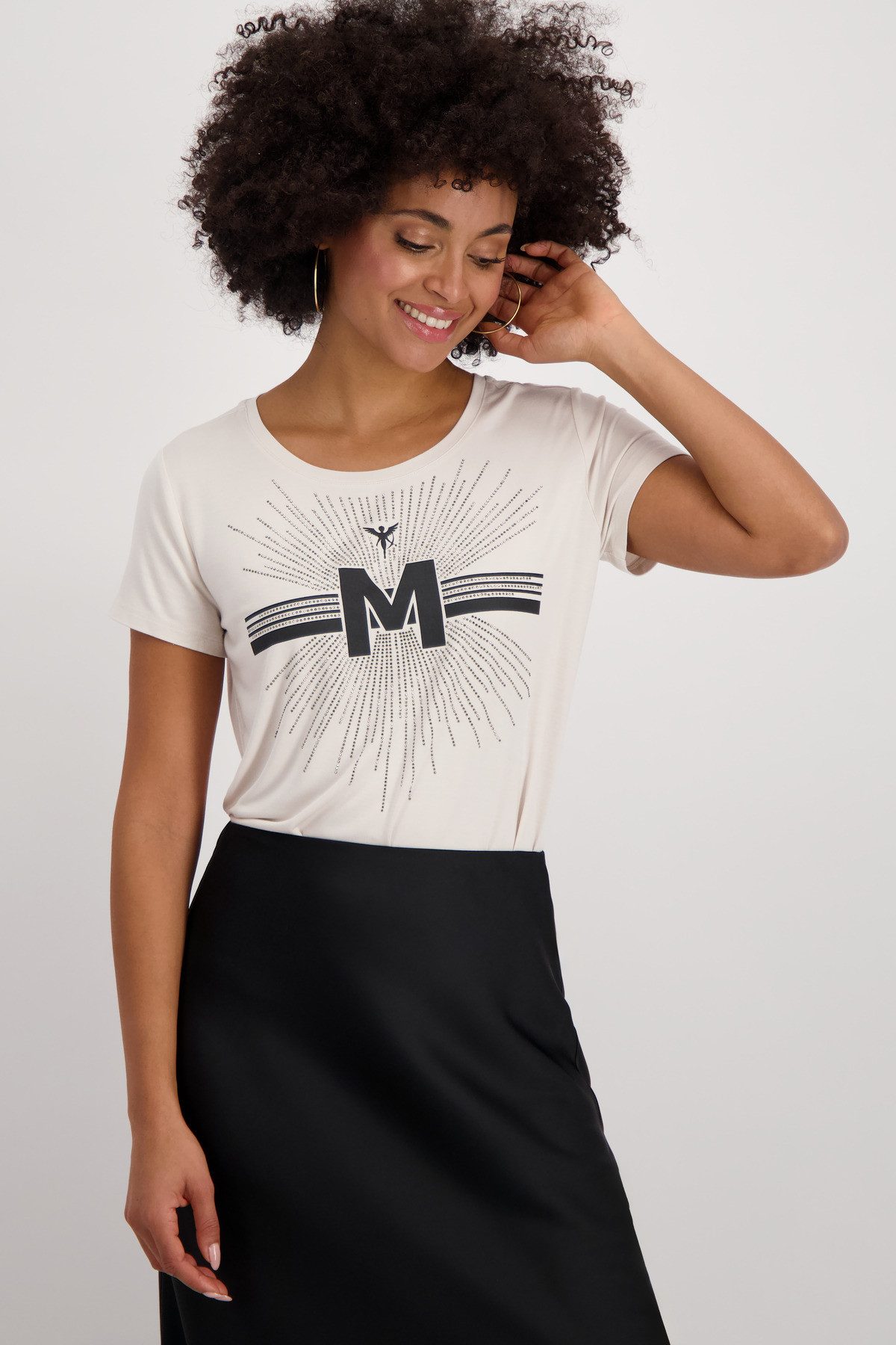 Monari T-Shirt "Shirt Ornament allover", Mit Rundhalsausschnitt günstig online kaufen