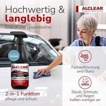 ALCLEAR 8201050 Autopflege-Set: Tiefenglanz, Trockentücher, Poliertuch & Mehr Mikrofasertuch (80% Polyester, 20% Nylon)