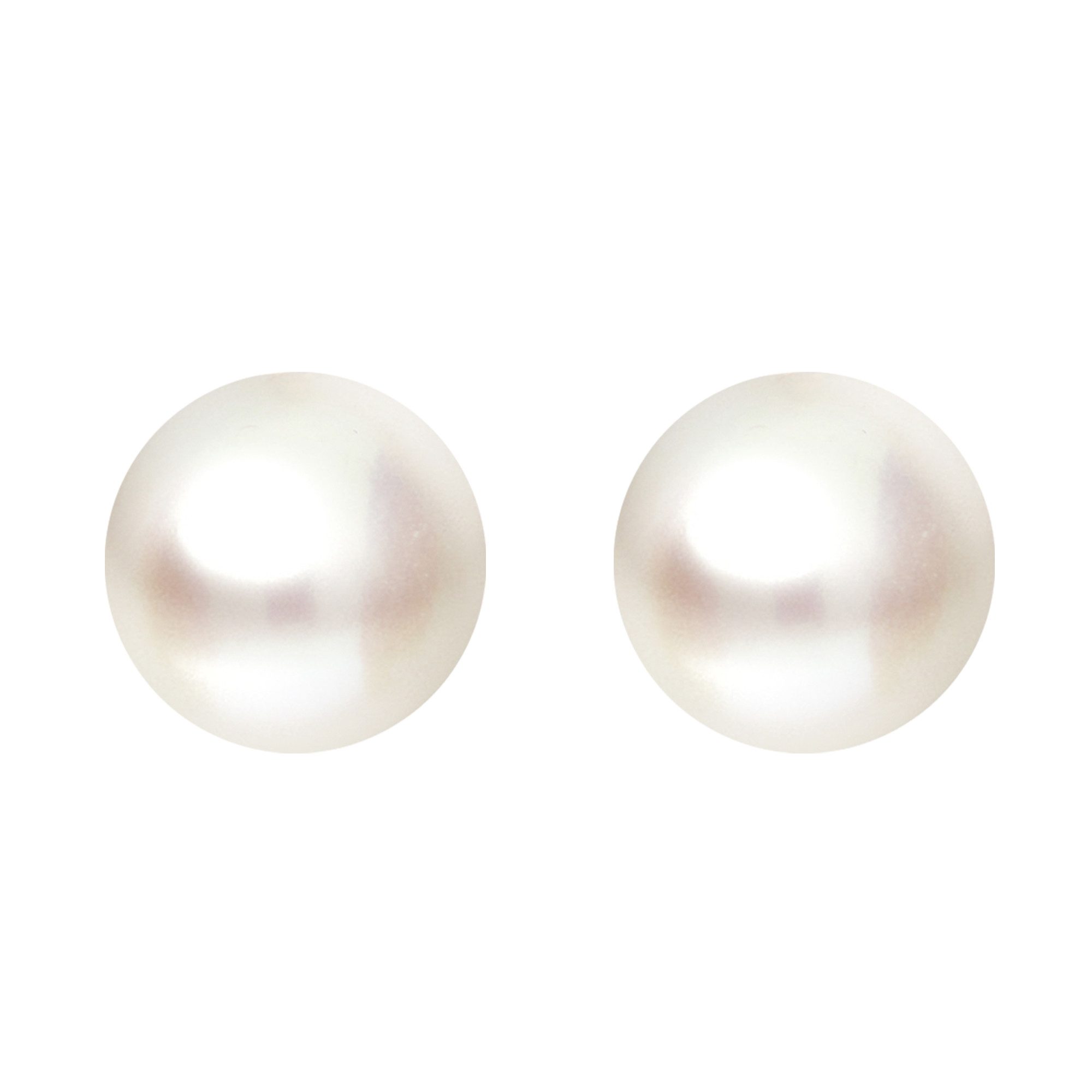 LÖB Perlenohrringe 925 Silber Ohrstecker Zuchtperlen echte Perlen Perlenohrringe 8mm Rund (Geschenke für Frauen Beste Freundin Mutter Mama Damen Ehefrau sie zum Geburtstag Ostern Muttertag Muttertagsgeschenk), Ohrringe Süßwasserperle Perlenohrstecker Brautschmuck Tropfen weiß