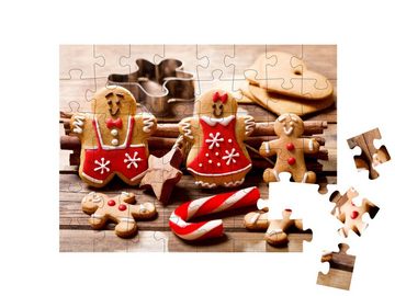puzzleYOU Puzzle Selbstgebackene Lebkuchen für Weihnachten, 48 Puzzleteile, puzzleYOU-Kollektionen Weihnachten