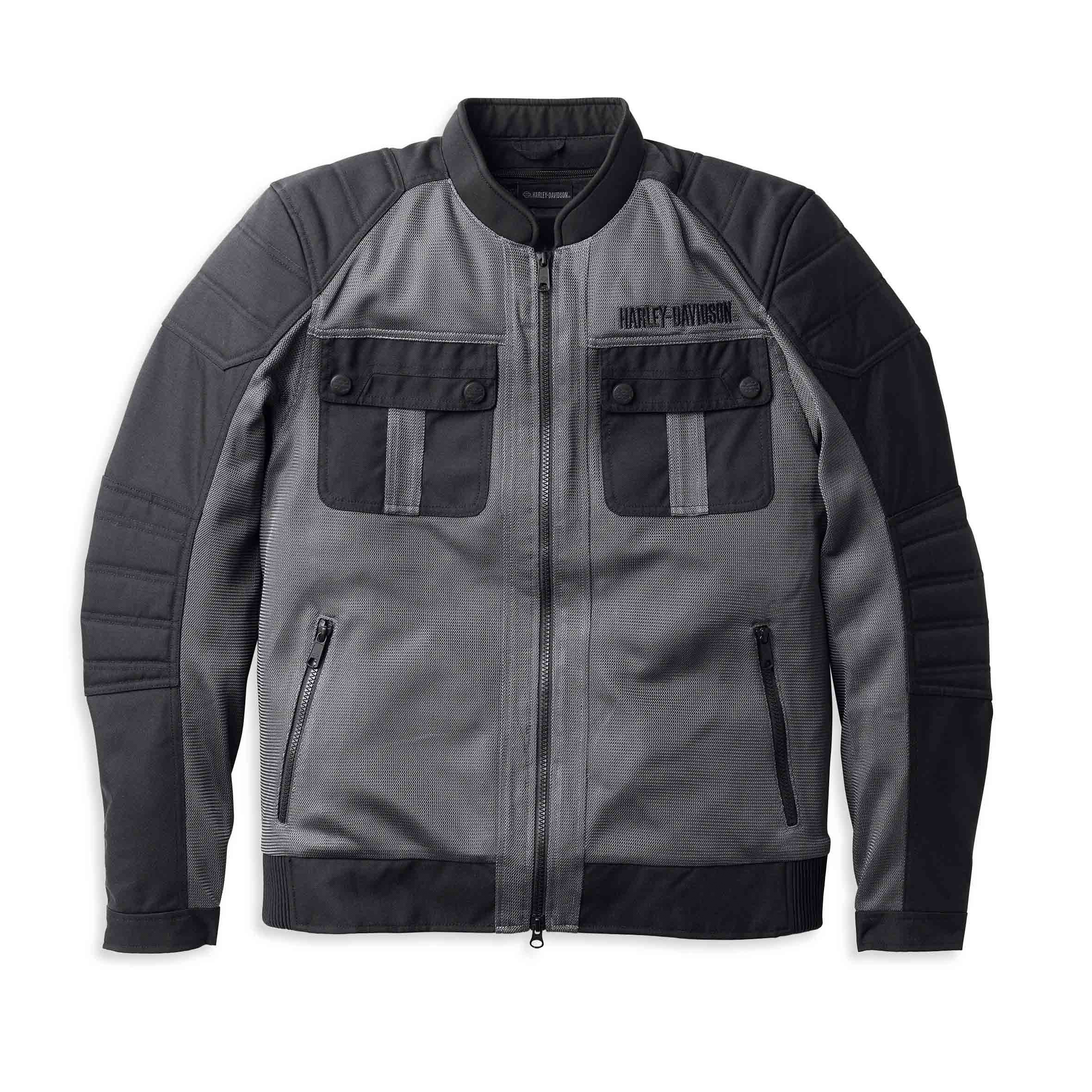 HARLEY-DAVIDSON Motorradjacke Herren Zephyr Mesh Riding Protektorenjacke herausnehmbaren Futter herausnehmbarem Futter