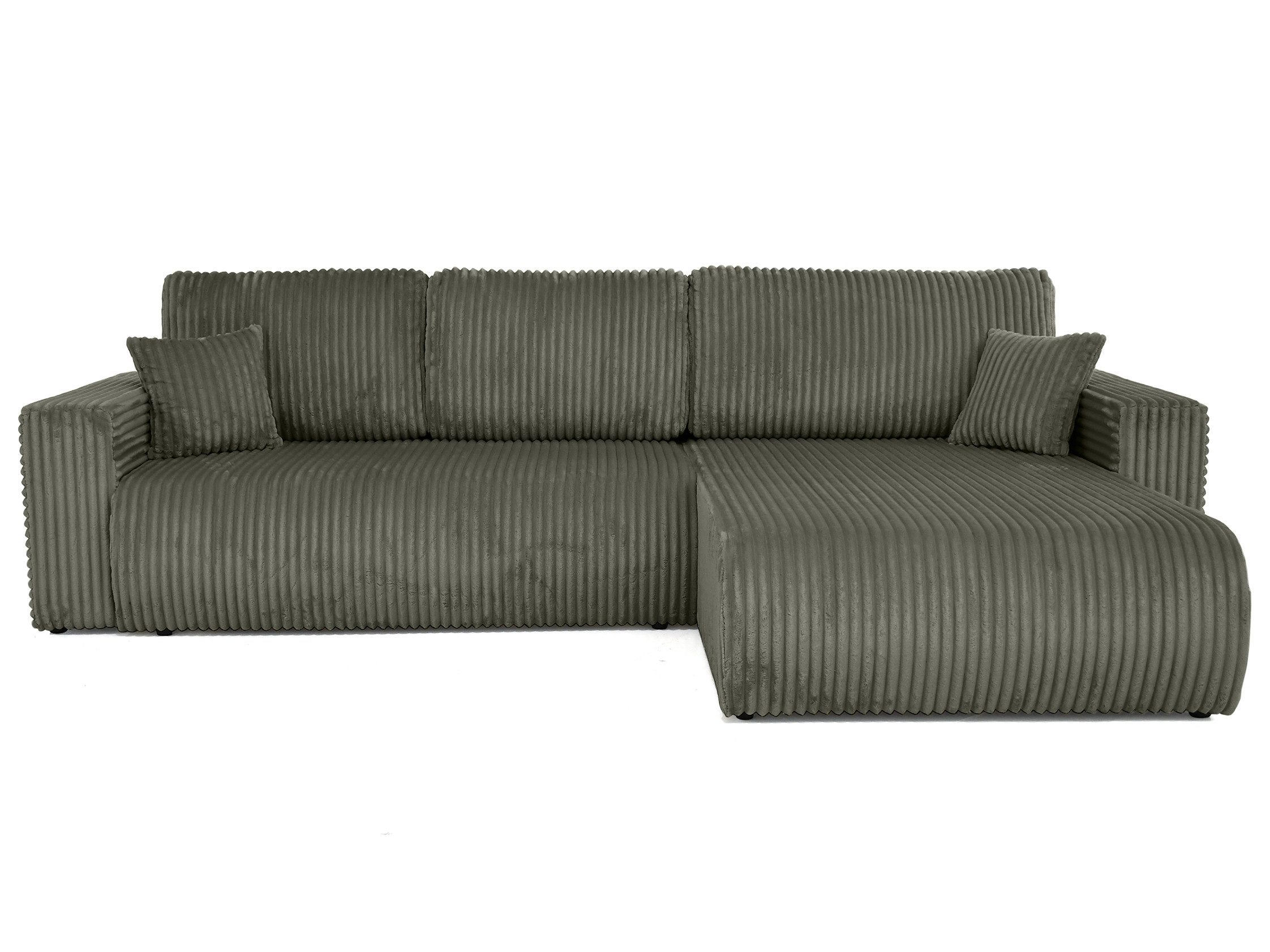 Beautysofa Ecksofa Porto mit universelle Ottomane, mit Bettfunktion und Bettkasten