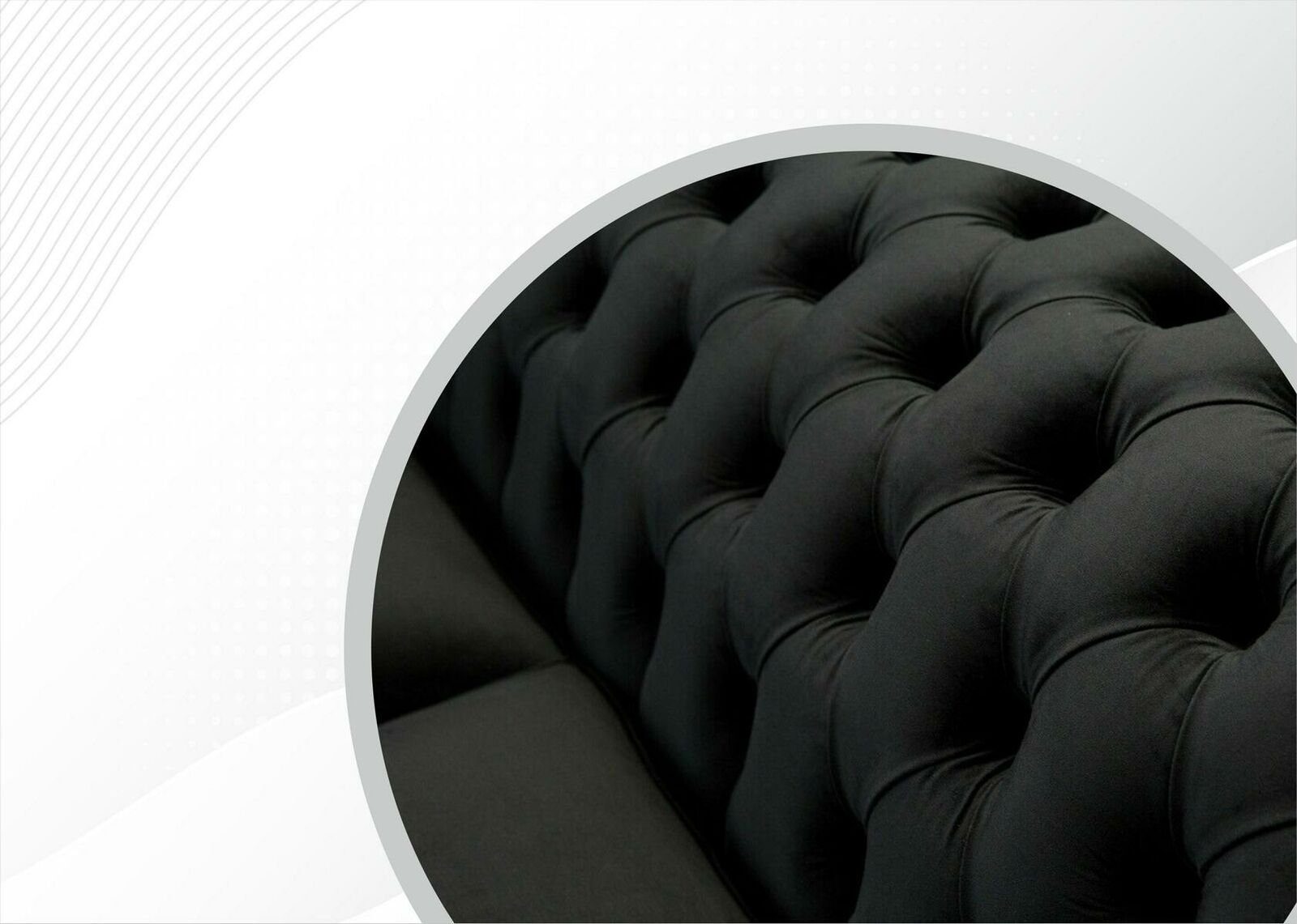 Polster Design Möbel luxus Made JVmoebel Chesterfield Europe Zweisitzer in Neu, Sofa Schwarzer