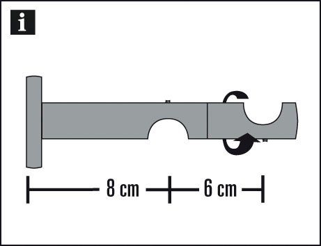 Träger Doppel-Kombiträger offen, GARDINIA, Serie mm 20 (1-St), Chicago Ø bronzefarben Einzelprogramm