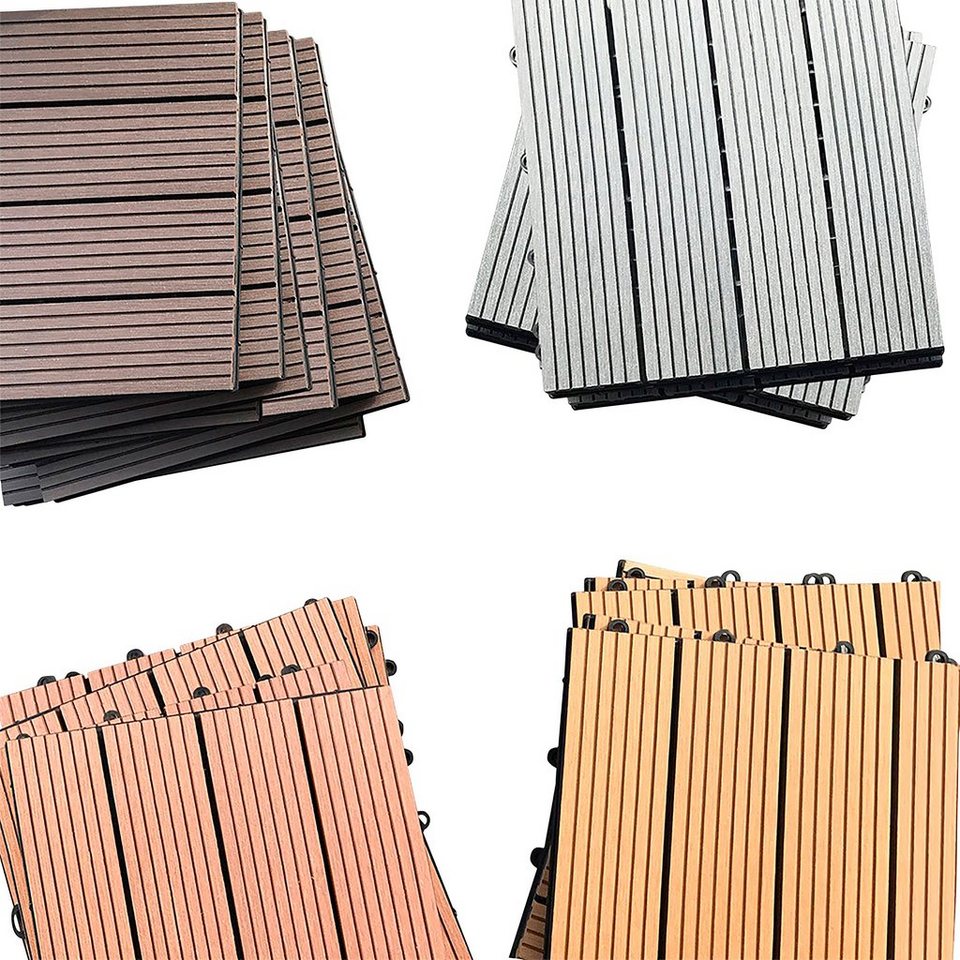 Wpc Fliesen 30x30 HOME DELUXE Terrassenplatten 30x30 cm 165 St WPC