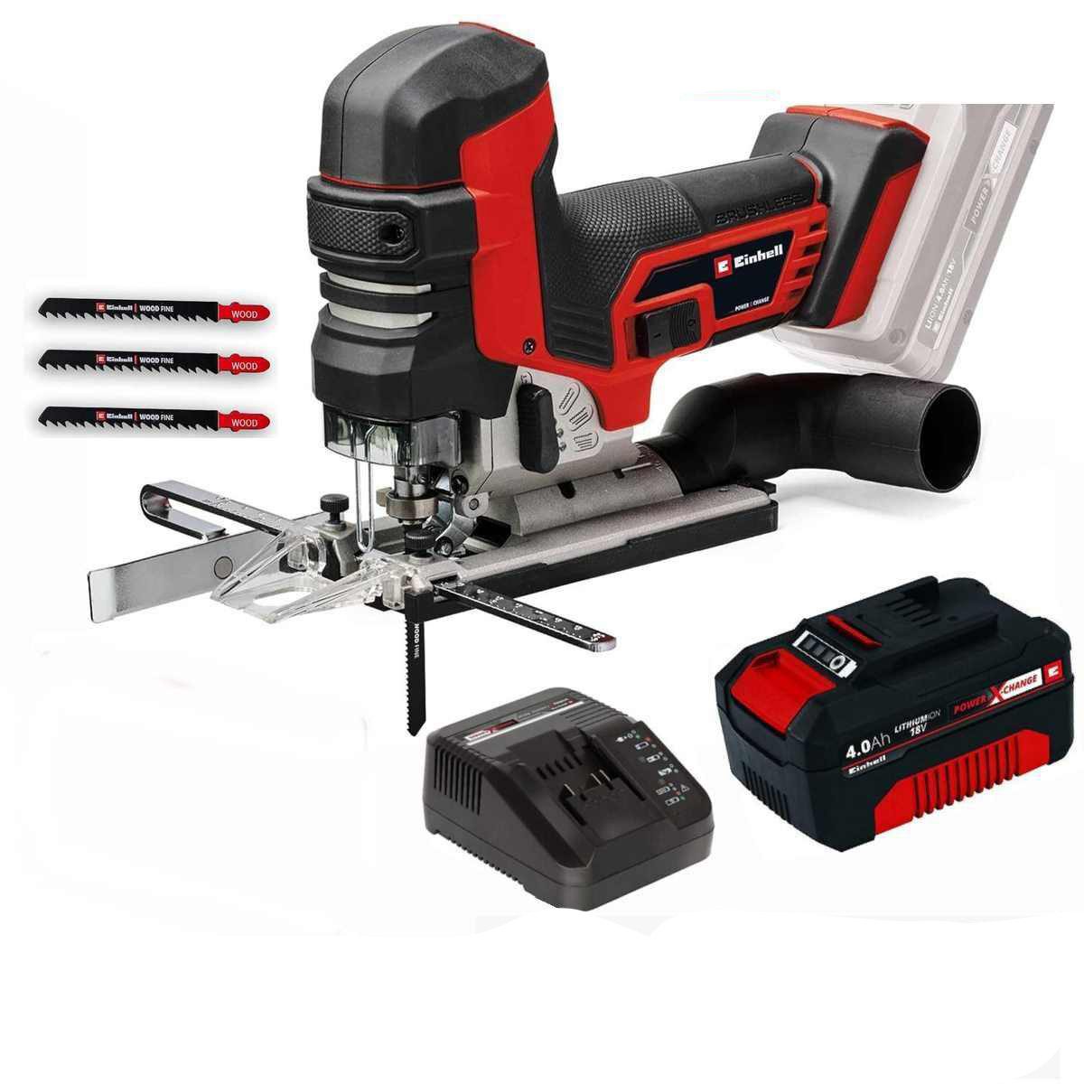 Einhell Akku-Pendelhubstichsäge Professional Stichsäge TP-JST 18/135 Li BL 18V Akku 4.0 Ah r