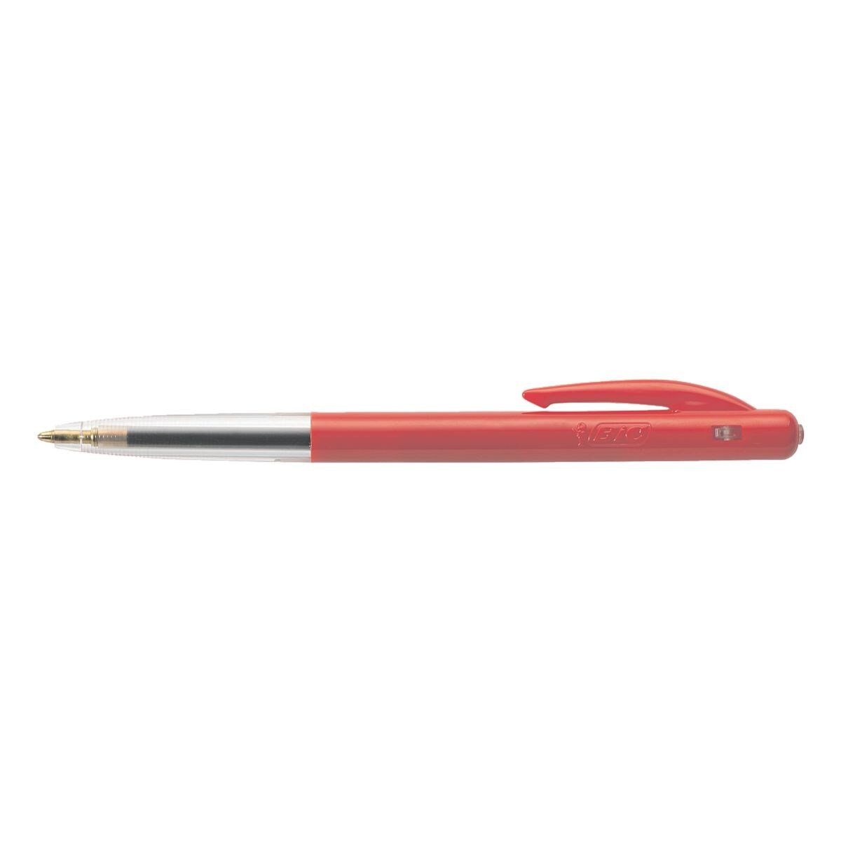 BIC Kugelschreiber M10, (1-tlg), mit transparentem Schaft rot