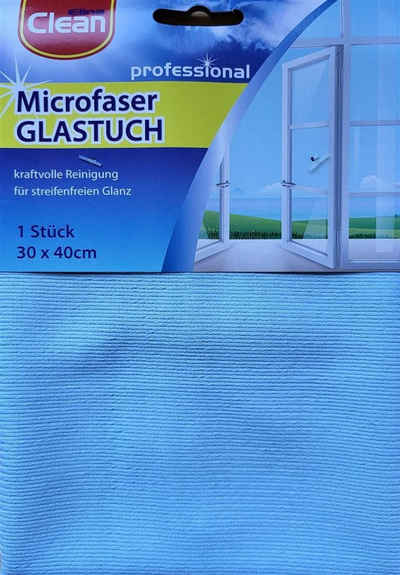 Clean Haushaltshelfer Microfasertuch Glas Wischbezug