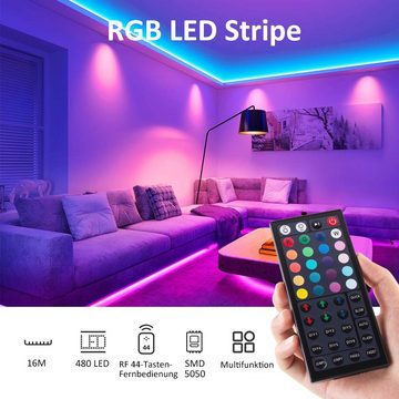 Novostella LED Stripe, LED Streifen 16M/32M, RGB Lichterkette 5050 SMD Lichtleiste Lichtband